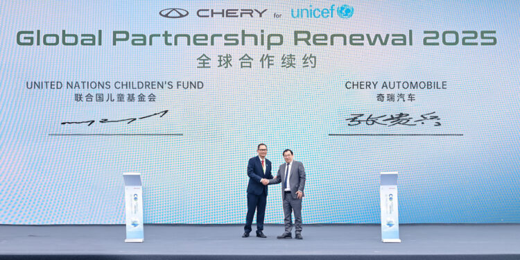 Chery Group Renews US$6 Million Partnership with UNICEF to Advance Global Education