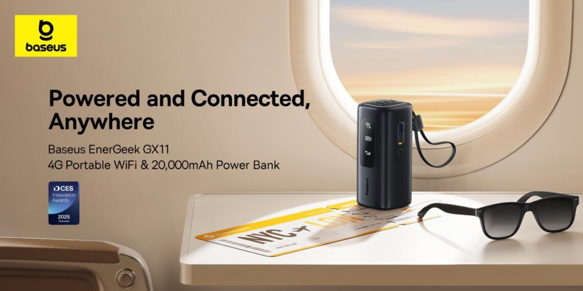 Baseus Unveils EnerGeek GX11 4G MiFi Power Bank: World’s First 20,000mAh, 67W Fast-Charging Power Bank with Integrated 4G Hotspot Connectivity