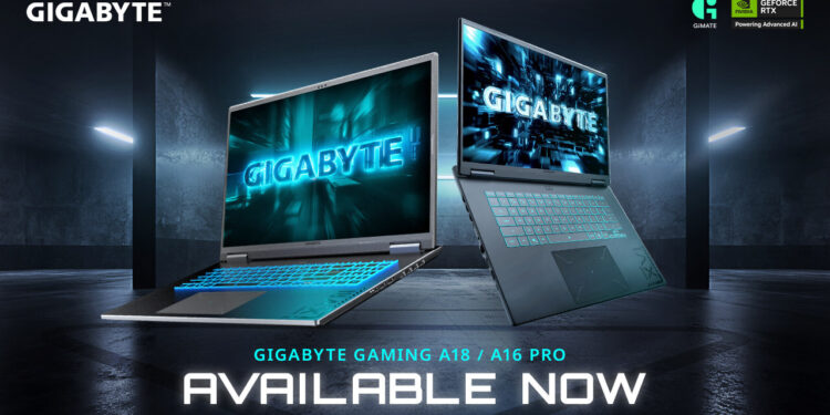 GIGABYTE Announces Availability of GAMING A16 PRO and GAMING A18 Laptops