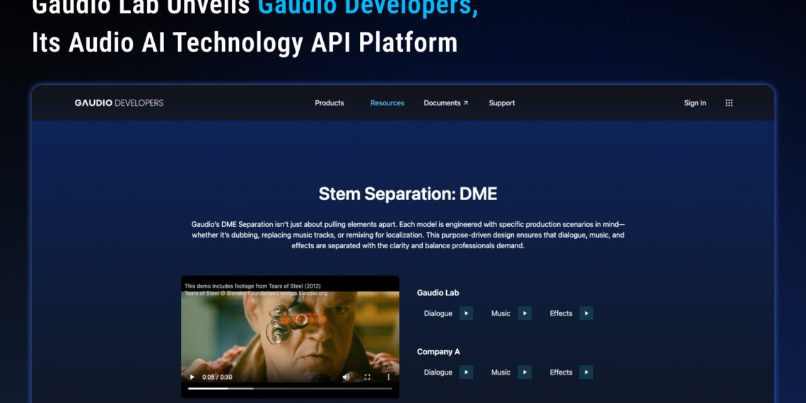 Gaudio Lab Launches “Gaudio Developers,” an API Platform Bringing Cutting-Edge Audio AI to Creators and Enterprises