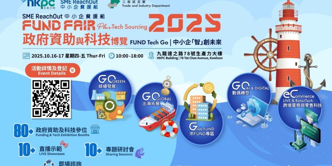 HKPC “SME ReachOut: FUND Fair plus Tech Sourcing 2025″All-round Support for SMEs to “Get Fund & Tech” and “Go Global”