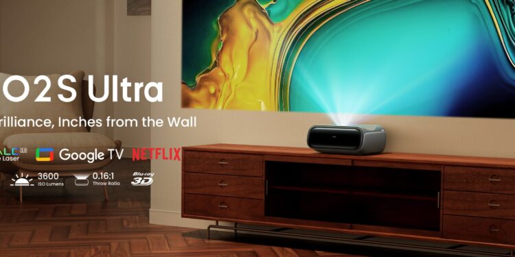 JMGO launches the O2S Ultra: the most advanced compact ultra-short throw tri-laser projector on the market