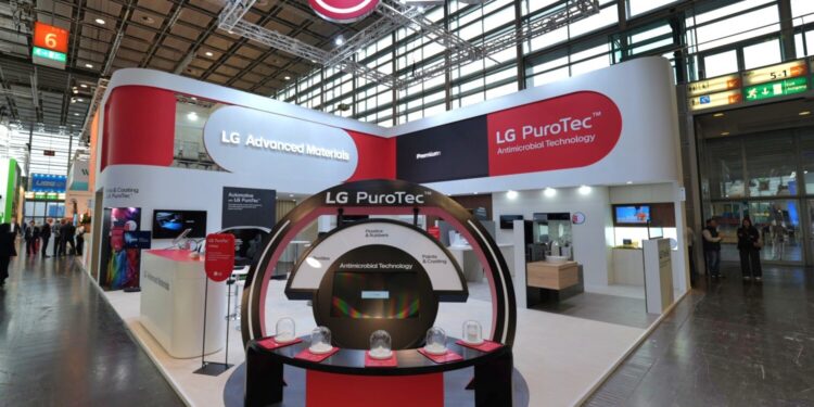 LG SHOWCASES PUROTEC™ ANTIMICROBIAL MATERIAL AT K SHOW IN GERMANY