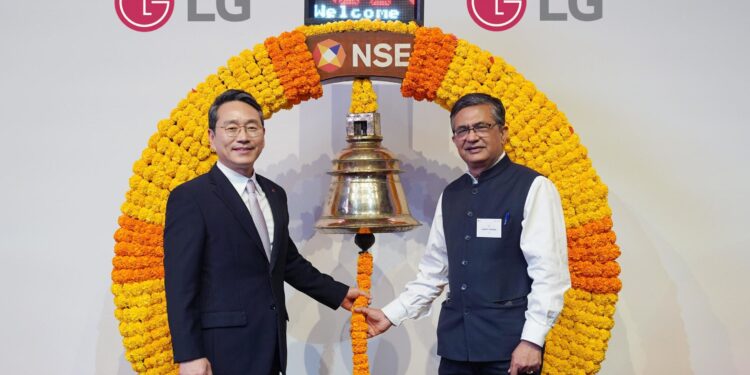 LG ELECTRONICS INDIA LISTS ON NSE