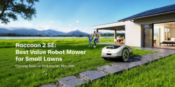 RoboUP Announces Raccoon 2 SE: The Most Easy-to-Use Robot Mower for Small Lawns, to launch on Kickstarter