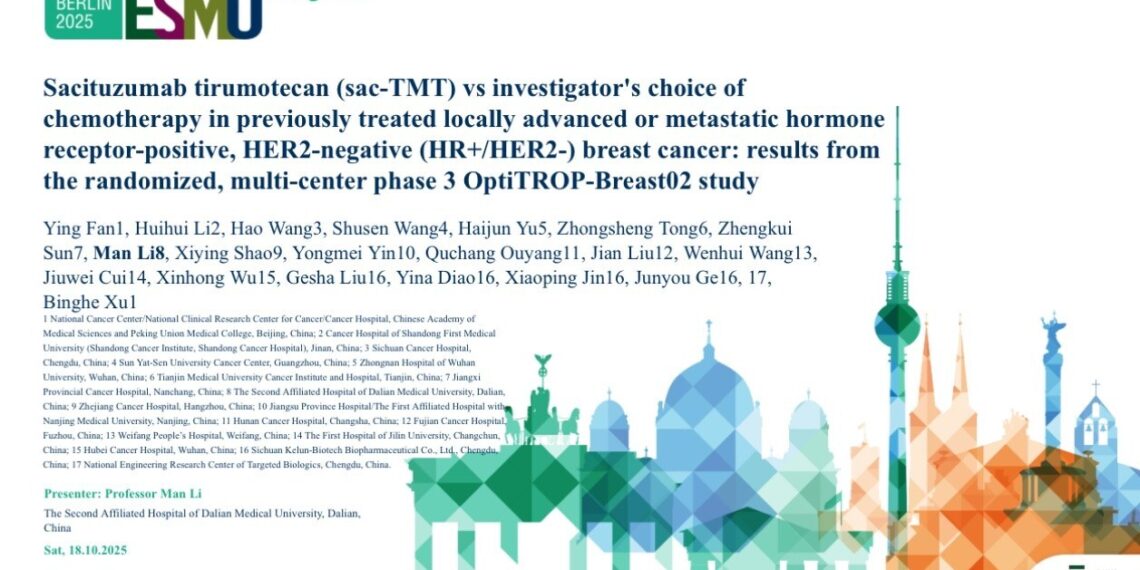 Kelun-Biotech Presents Positive Results of Phase 3 Clinical Study OptiTROP-Breast02 for Sacituzumab Tirumotecan in Advanced HR+/HER2- Breast Cancer at 2025 ESMO