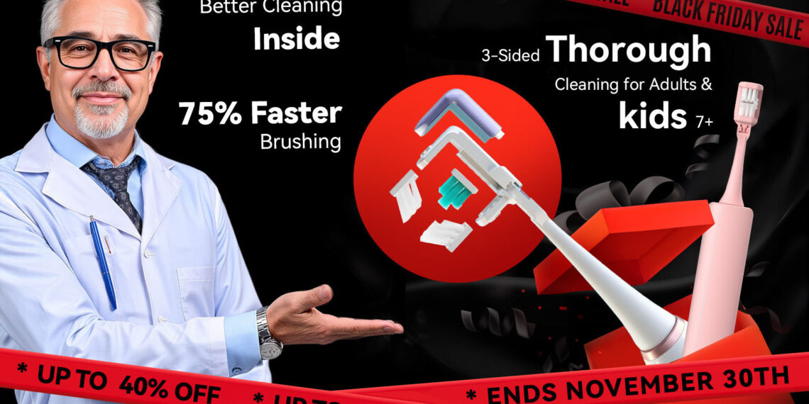 HEISR’s Kickstarter-Favorite 3-Sided Toothbrush Returns to the U.S. for Black Friday, Offering Faster, Deeper, and Gentler Daily Cleaning
