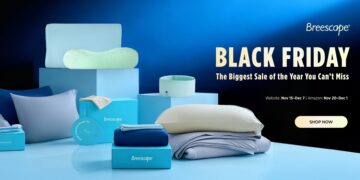 Breescape® Announces Black Friday & Cyber Monday Deals: Up to 50% Off Holiday Bedding Favorites