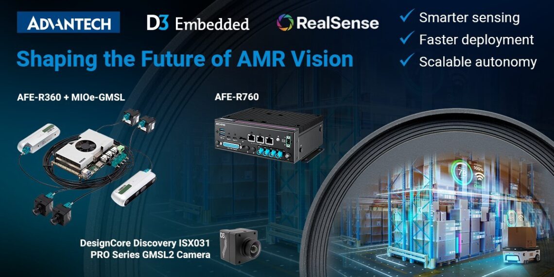 Advantech Partners with D3 Embedded to Supercharge AMRs with Integrated Sense and Compute Package