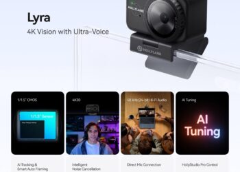 Hollyland Unveils Lyra 4K UHD Webcam with Pro-Level Audio-Visual Integration and Consumer Affordability