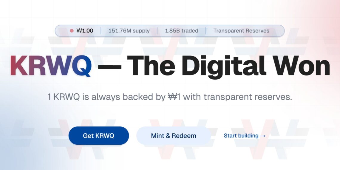 KRWQ Becomes the First Korean Won Stablecoin to Surpass ₩1 Billion in Trading Volume