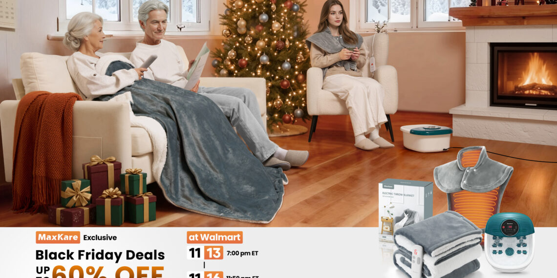 MaxKare Brings Holiday Warmth to Homes with Exclusive AE1 Deals at Walmart – This Season’s Cozy Must-Haves for Wellness & Gifting