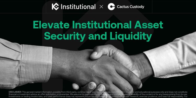 KuCoin Institutional and Cactus Custody Forge Strategic Partnership to Enhance Institutional Digital Asset Security and Market Access