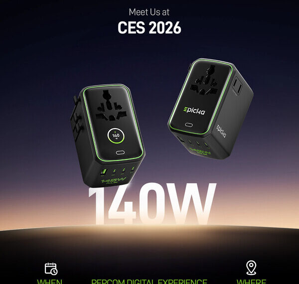 Epicka to Debut World’s First 140W Touchscreen Smart Universal Travel Adapter at CES 2026