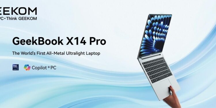 GEEKOM Unveils GeekBook X14 Pro: The World’s First All-Metal Ultralight Laptop