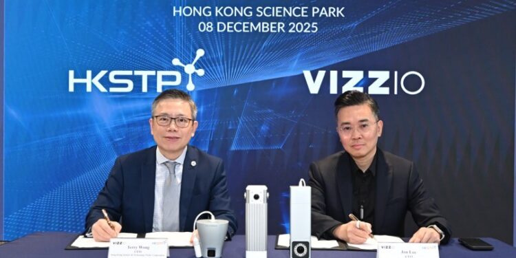 HKSTP Makes Strategic Investment in Singapore Technology Company Vizzio; Forges Innovation Pact to Power Next-Generation AI and Smart City