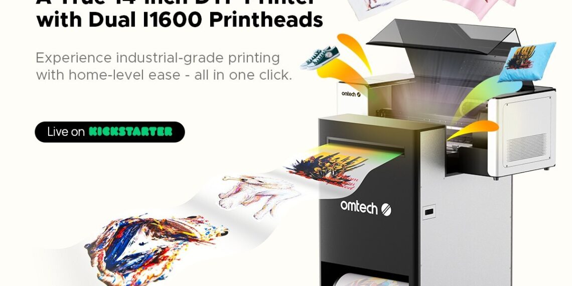 OMTech Launches Aurora: A True 14-Inch DTF Printer That Brings Industrial-Speed Apparel Printing to Any Workspace