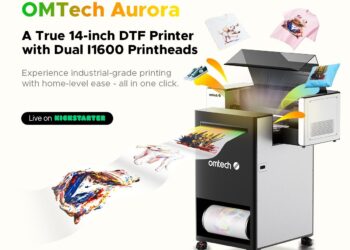 OMTech Launches Aurora: A True 14-Inch DTF Printer That Brings Industrial-Speed Apparel Printing to Any Workspace
