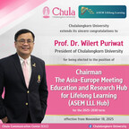 Chula’s President Elected Chair of ASEM LLL Hub, Strengthening Asia-Europe Lifelong Learning
