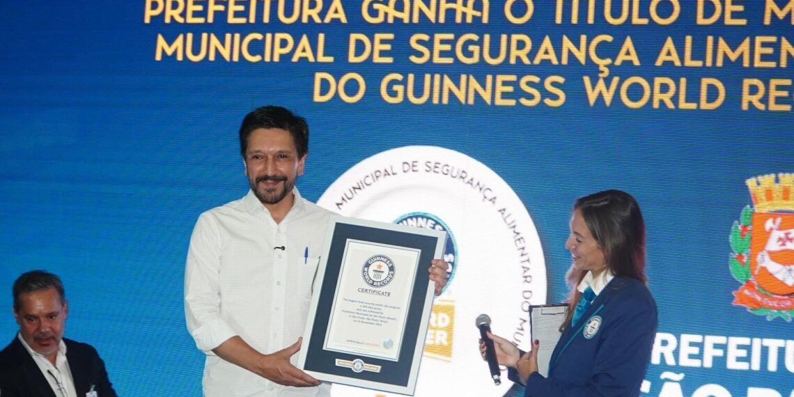 The City of São Paulo has received GUINNESS WORLD RECORDS™ recognition for having the world’s largest municipal food security program