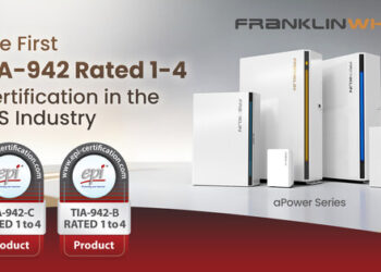 FranklinWH System Obtains World’s First TIA-942 Rated 1 to 4 Certification for Home Energy