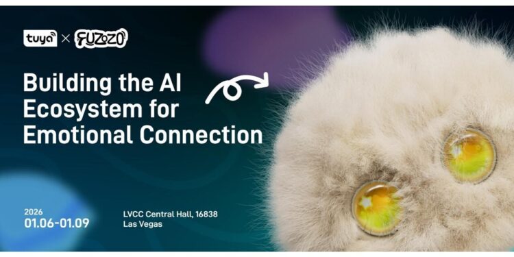 The new “Fuzozo” will debut at CES 2026 as Tuya partners with Robopoet to build the next-generation AI emotional companion