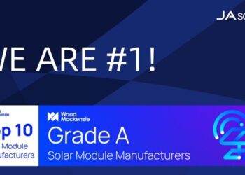 JA Solar Ranked No. 1 Global Solar Module Manufacturer by Wood Mackenzie