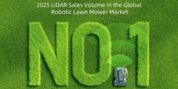 RoboSense Ranked No.1 in Global 3D LiDAR Sales Volume for Robotic Lawn Mowers