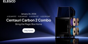 ELEGOO to Launch Multicolor 3D Printer Centauri Carbon 2 Combo on January 26