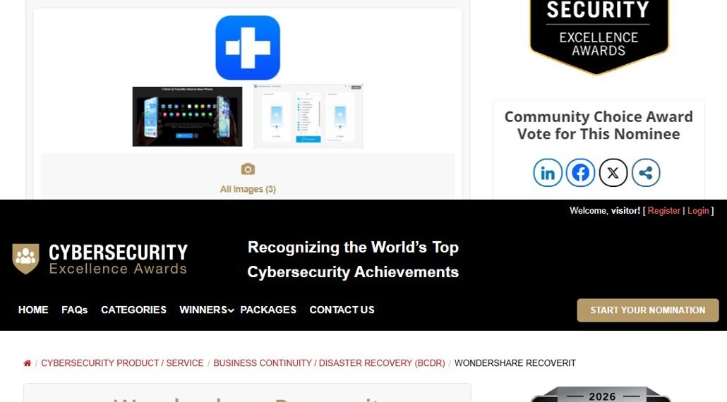 Wondershare Earns Dual Honors at the 2026 Cybersecurity Excellence Awards