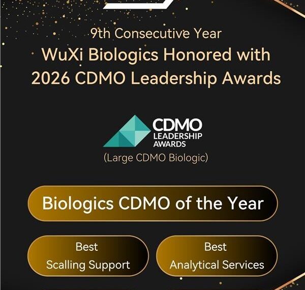 WuXi Biologics Honored with CDMO Leadership Awards for Ninth Consecutive Year