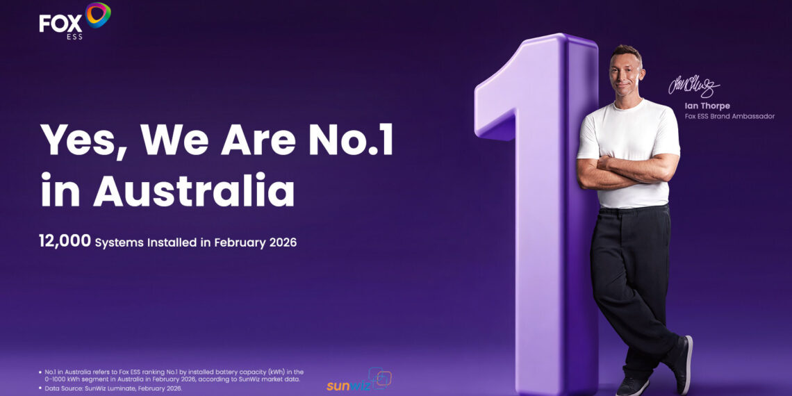 Fox ESS Claims No.1 Spot in Australia for Energy Storage Installations