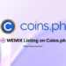 WEMIX Celebrates Listing on Coins.ph, Philippine’s Largest Crypto Exchange