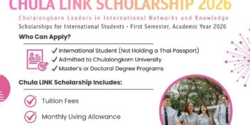 Chula Launches 2026 “Chula LINK Scholarship” for International Graduate Students