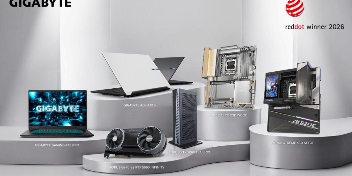 GIGABYTE Wins Red Dot Design Award Across Its AI Product Lineup