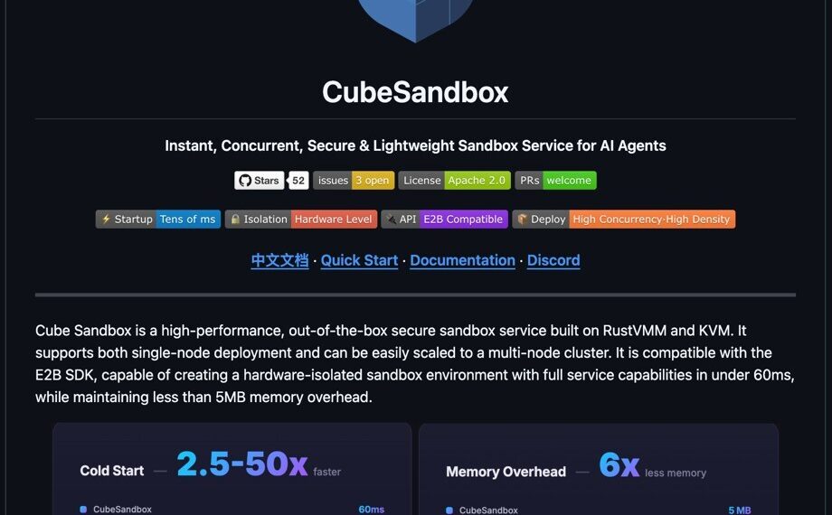 Tencent Cloud Cube Sandbox Goes Fully Open-Source, with Five Major Breakthroughs Enabling Large-Scale Agent Deployment