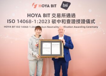 HOYA BIT Becomes World’s First BSI ISO 14068-1 Certified Carbon-Neutral Crypto Exchange