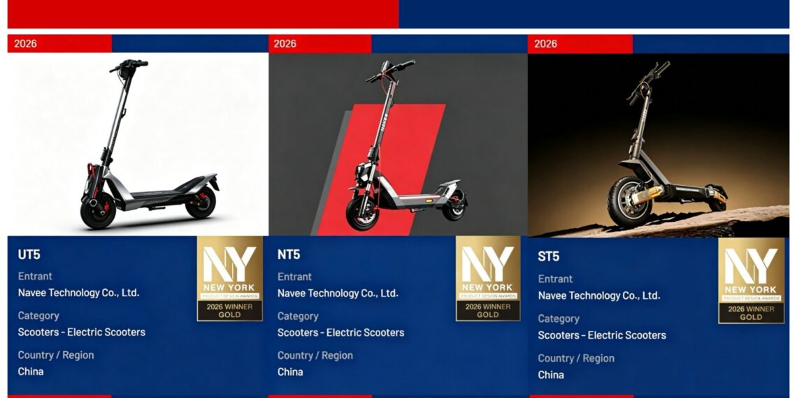NAVEE Takes Home Five Gold and One Silver at the 2026 NY Product Design Awards