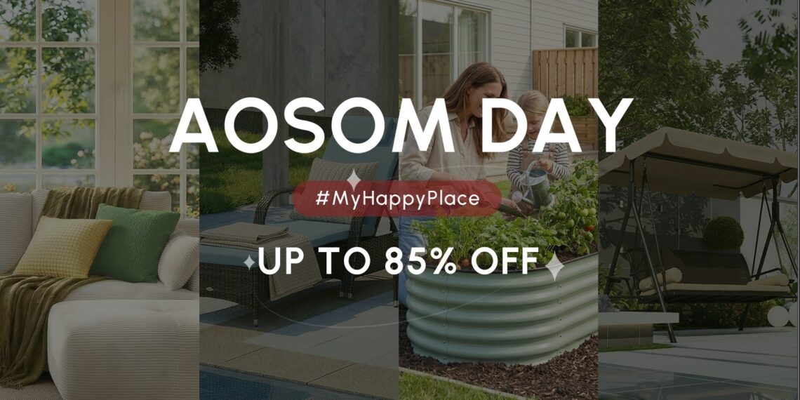 Aosom Launches “Aosom Day: My Happy Place” Global Online Promotion, Featuring Limited-Time Offers Across Best-Selling Categories