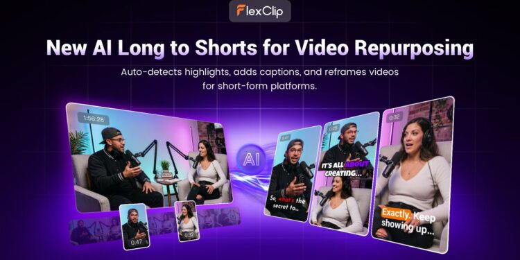 FlexClip Unveils AI Long to Shorts, Helping Creators Repurpose Long Videos into Viral-Ready Clips