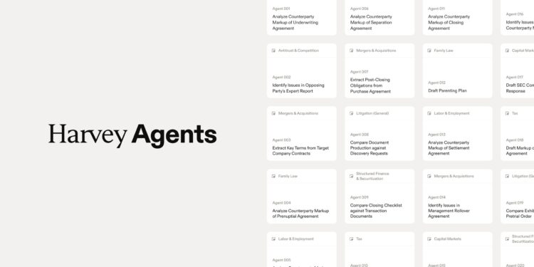 Built by Lawyers, Tailored by You: Harvey Launches Purpose-Built Legal Agents Across Every Major Practice Area