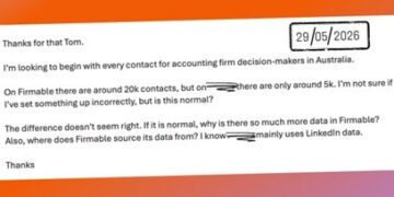 Relief as Firmable locates 15,000 accounting decision-makers reported missing at leading global B2B data provider