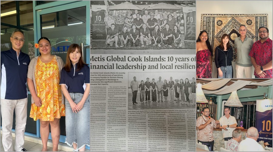 Metis Marks 10th Anniversary in the Cook Islands with Exclusive Local Media Feature