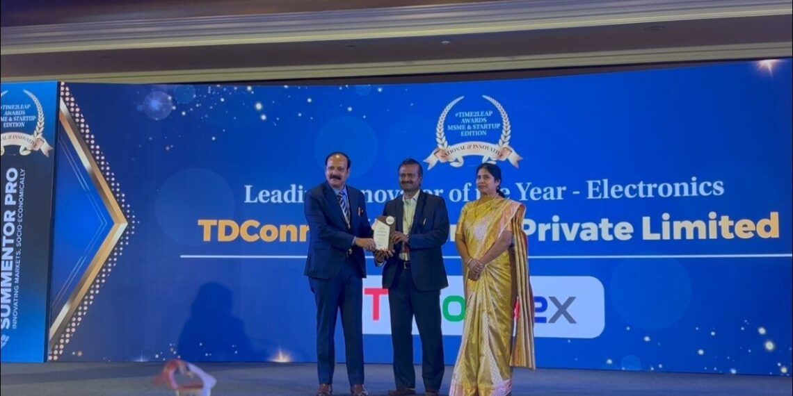 TDConnex wins Leading Innovator of the Year award for Electronics at India’s 2026 MSME Awards