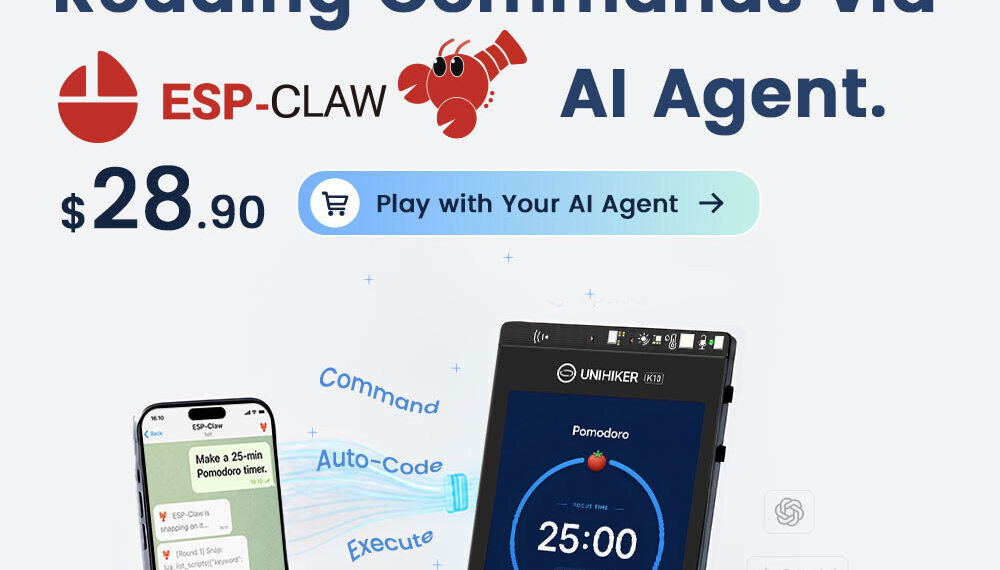 DFRobot UNIHIKER K10 Now Supports ESP-Claw for Chat-Based Local AI