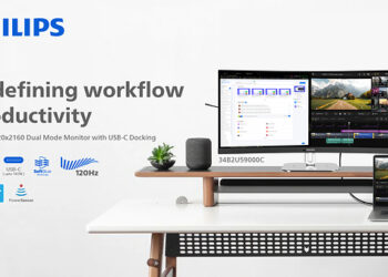 The First 34″ 5K 5120 x 2160 Philips Business Monitor Featuring DLG Technology Launches with Dual Mode, Delivering Versatility for Mixed Workflows.