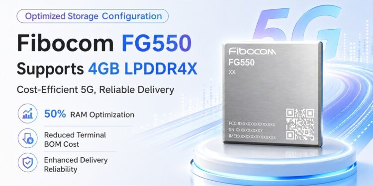 Fibocom Achieves 4Gb LPDDR4x Memory Optimization on FG550, Strengthening Cost and Supply Competitiveness for 5G Devices