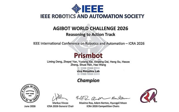 vivo Robotics Team Wins ICRA 2026 AGIBOT World Challenge Reasoning to Action Track