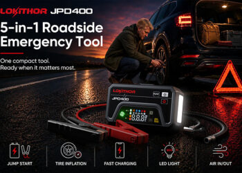 LOKITHOR Launches JPD400, a 5-in-1 Roadside Emergency Tool with Jump Starting, Tire Inflation, and Fast Charging