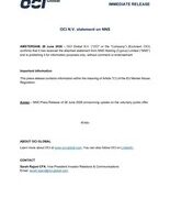 OCI N.V. statement on NNS